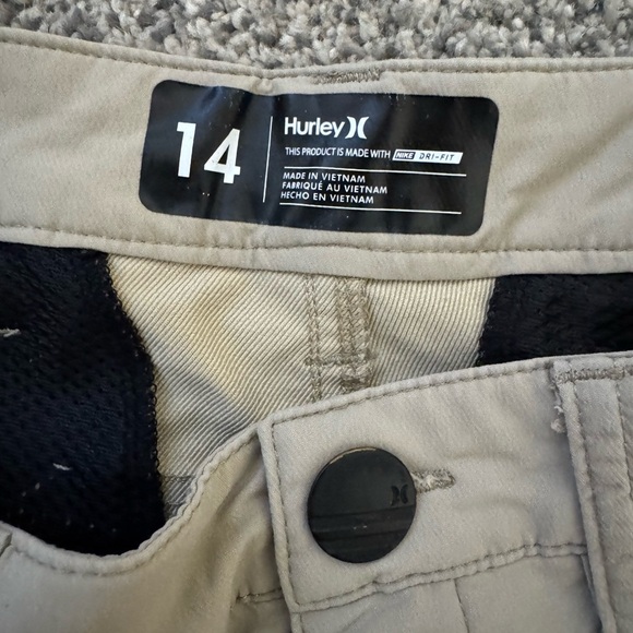 Hurley Nike Dri Fit Boys Khaki Shorts - Picture 4 of 4